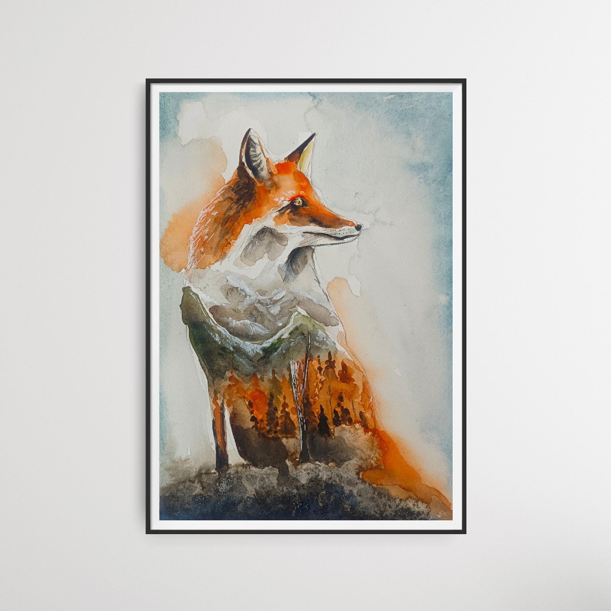 Fox Silhouette (small) by Evgenia Smirnova