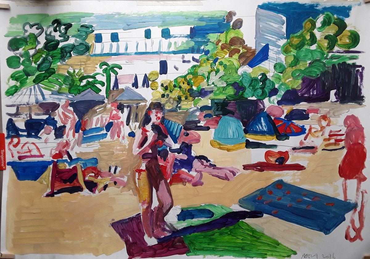 Beach crowd 4 by Stephen Abela