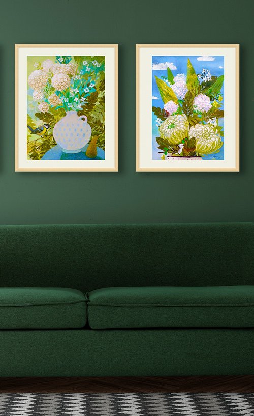 Flowers in the garden by Margot Raven