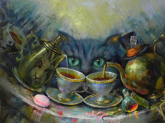 "Mad Tea Party" Original Surreal Art