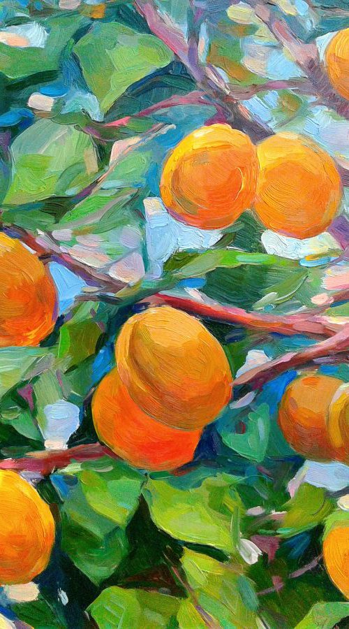 Apricots by Vladimir Lutsevich