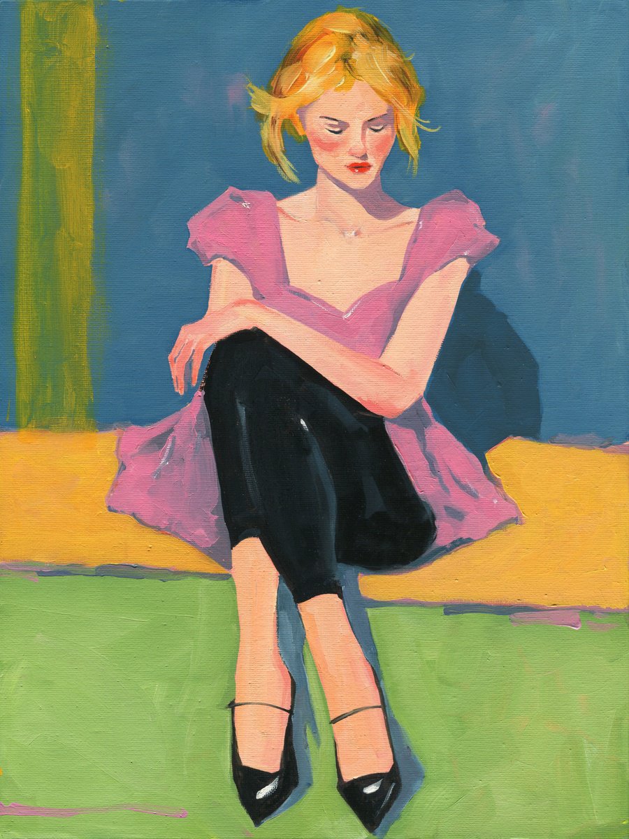 Impressionistic Portrait Oil Painting By Oleksii Iakurin, 12 X 16", Silent, Original Artwork