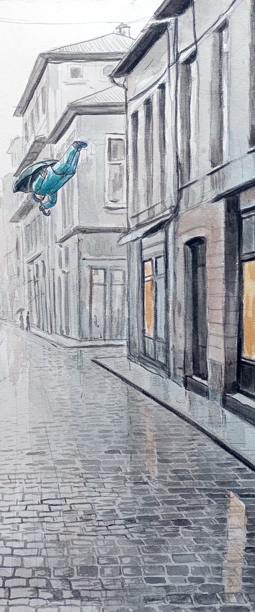 Flying in the rain by paolo beneforti