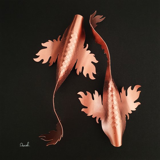 2 Extra Big Fantasy Copper Koi #1