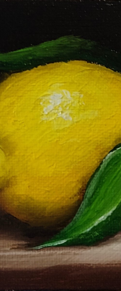 Little lemon still life by Jane Palmer Art