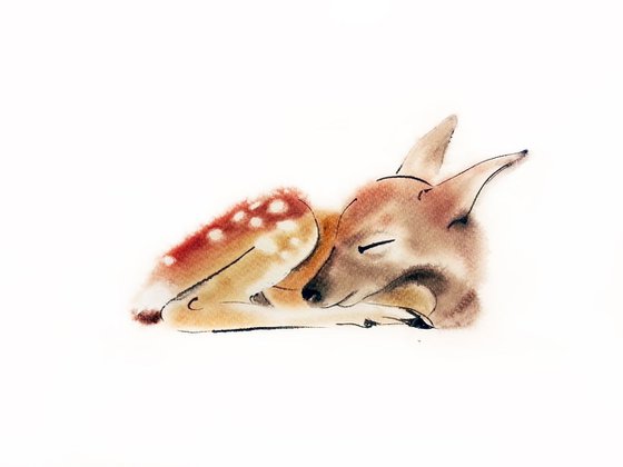 Sleeping Baby Deer