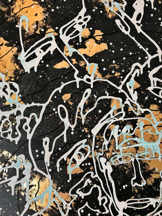 Gold Inside Me - Black Painting