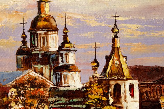 Autumn monastery , Old town , cityscape