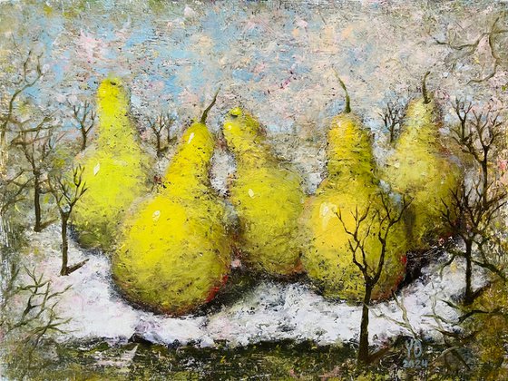 Fruit Pears in nature