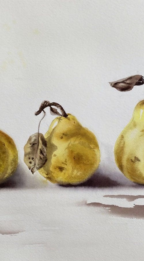Three Graces, still life with pears by Natalia Butenko
