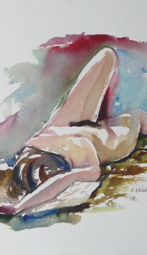 Reclining female nude by Rory O’Neill