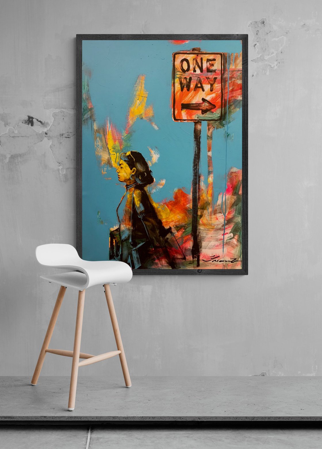 Bright vertical painting