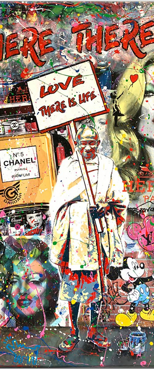 Where there is love there is Life – Gandhi by Gardani Art
