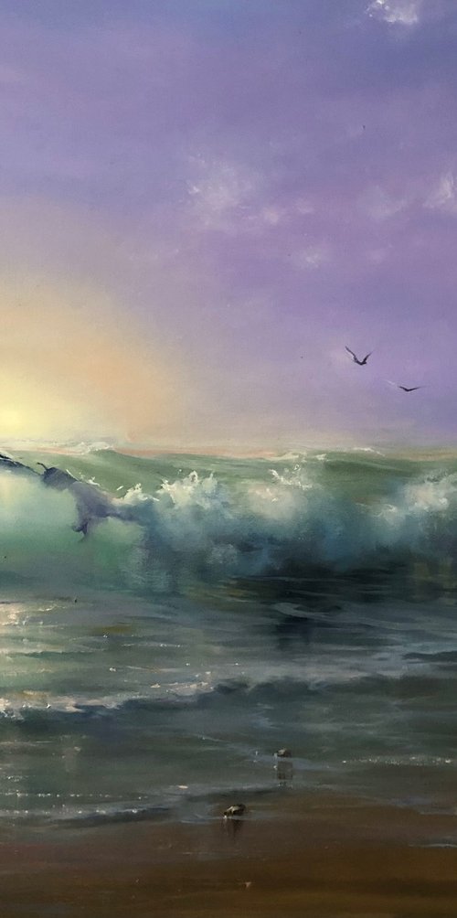 Sunrise Stalkers - ocean waves by Alesia Yeremeyeva