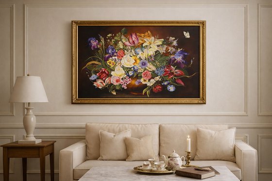 Flowers on Dark Background