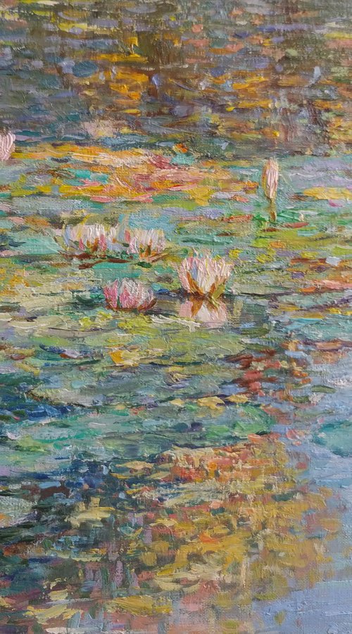 Lake of white lilies by Svitlana Koval