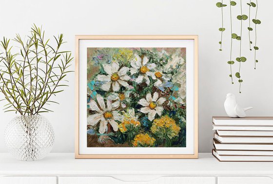 Field Daisies Painting