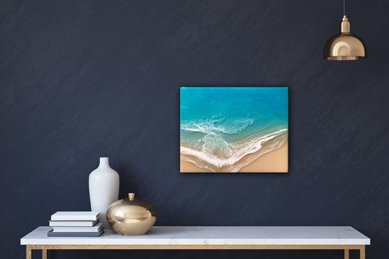 White Sand Beach Warm Touch Ocean Painting