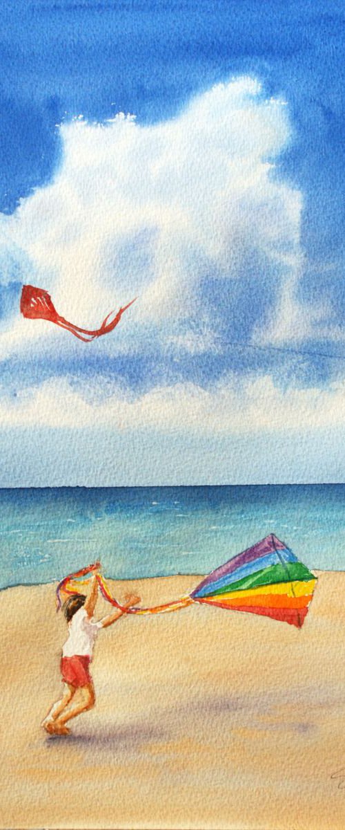 Kite /  ORIGINAL PAINTING by Salana Art