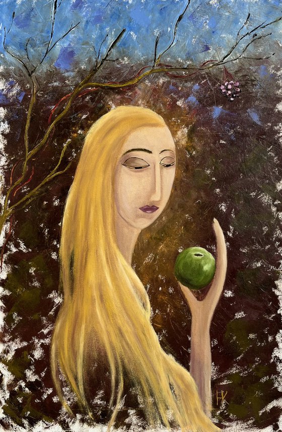 Woman Portrait Original Oil Painting