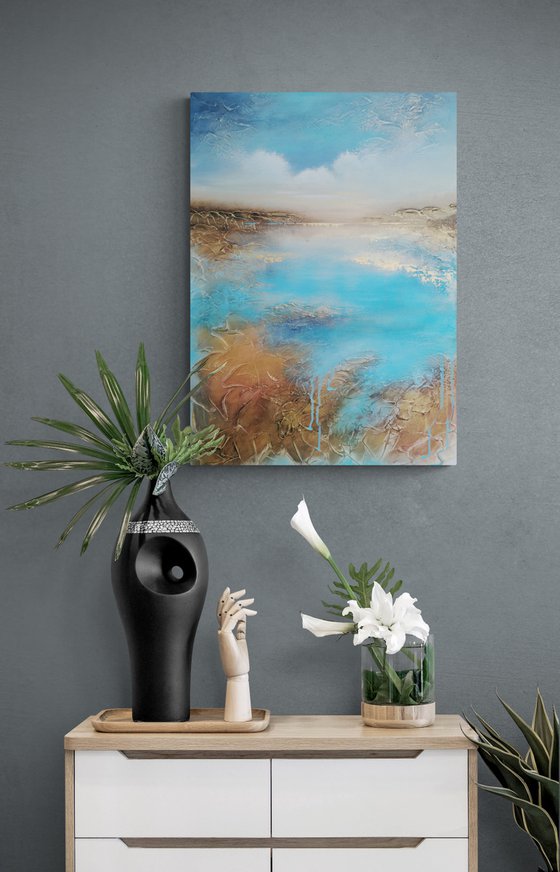 A beautiful modern semi-abstract painting "Simply Beautiful"