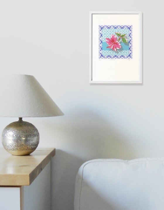 Bougainvillea with tiles