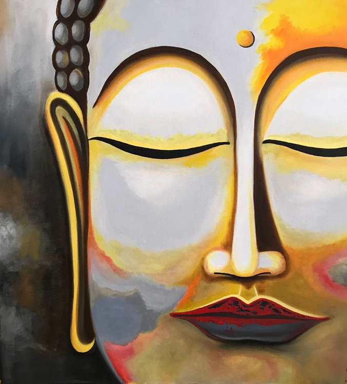Buddha Oil Painting By Amita Dand Artfinder