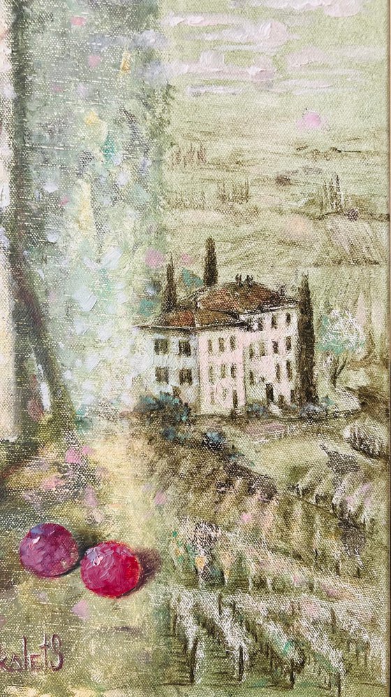 Pink grape Large fruit art