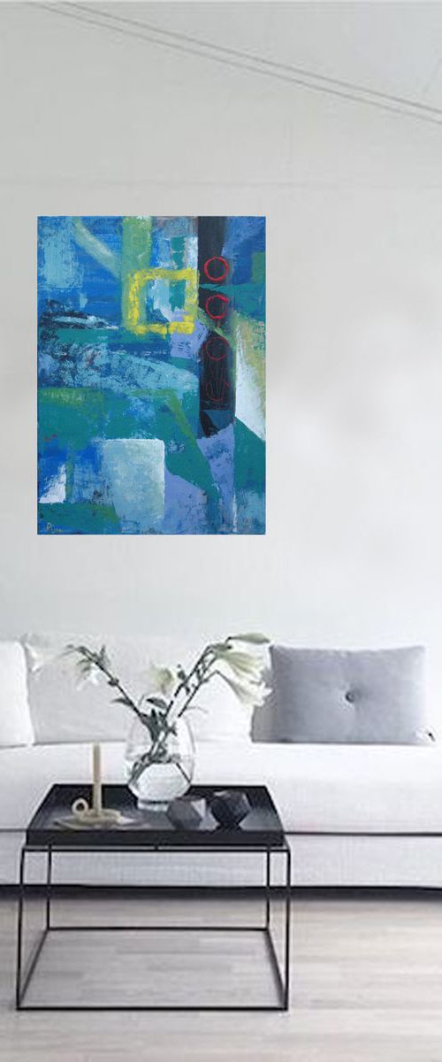 "Alignment of Chaos". Original abstract painting. by Rumen Spasov