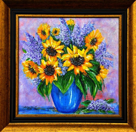 Still life with sunflowers