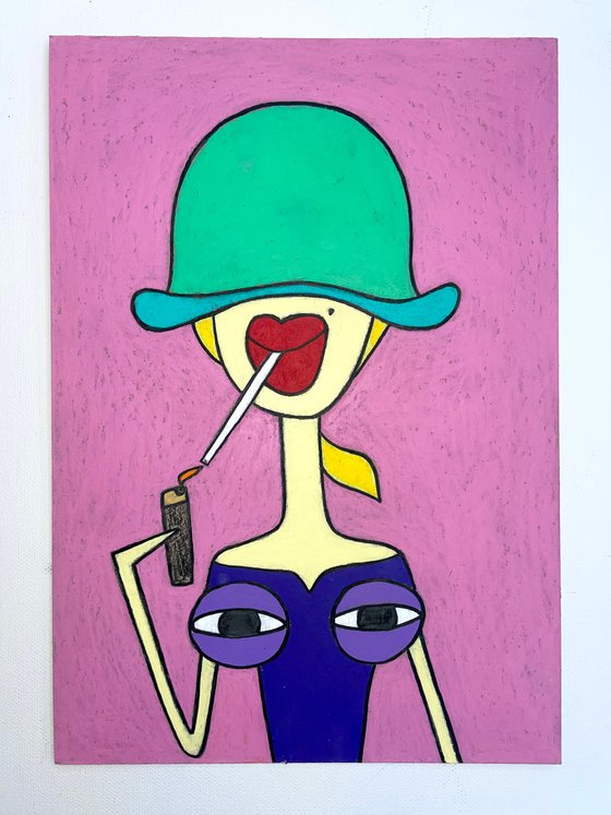 Set 2 artworks “My Tits”(neon tints/thin cigarettes)