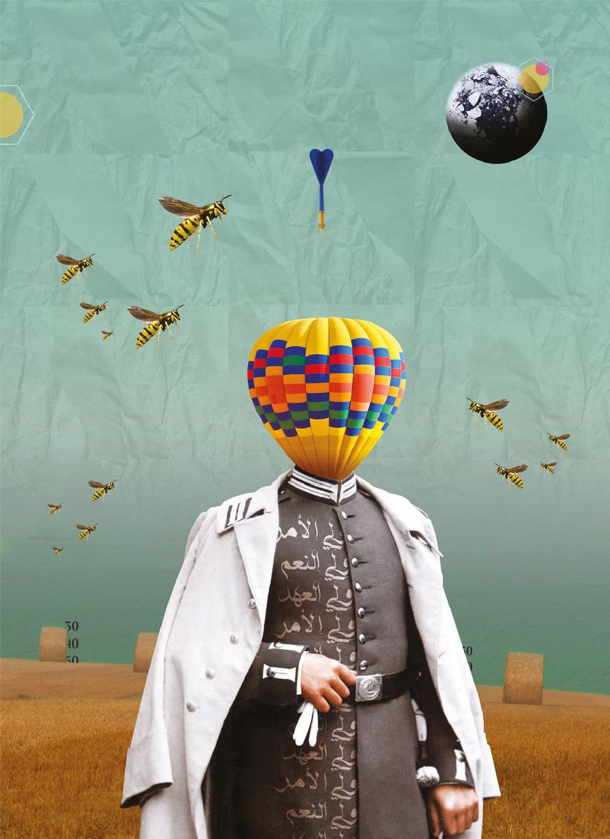 Surrealistic Portrait Giclee Print By Mo Awwad, 19 X 26", Ego, Original Artwork