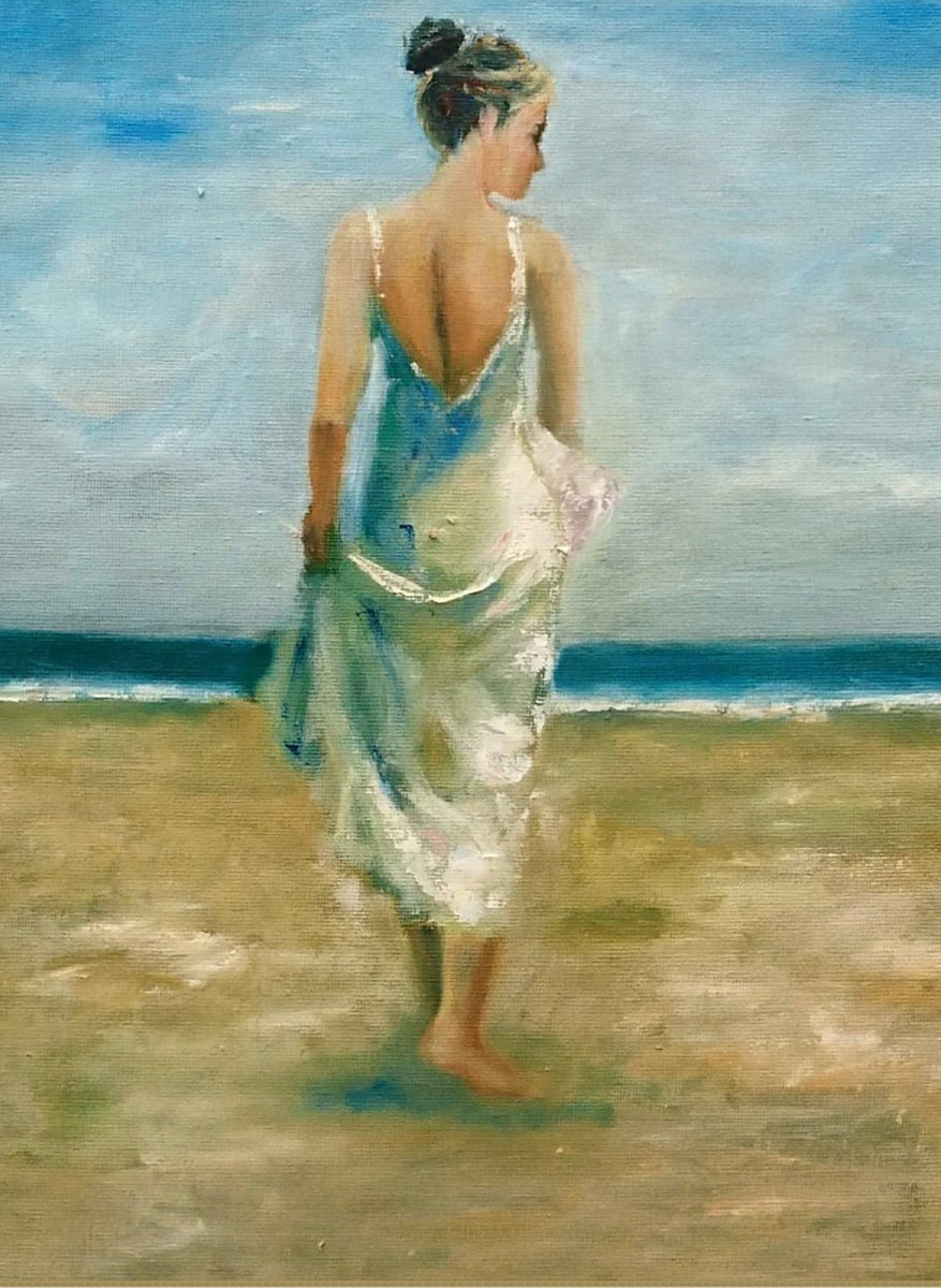 Walking on the beach by Susana Zarate