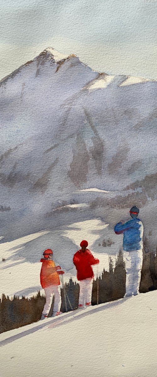 On the ski slope by Shelly Du