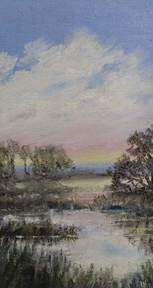 Marsh Sketch # 5 - 8X10 oil by Kathleen McDermott