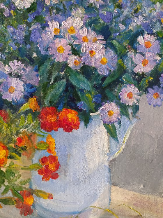 Flowers with viburnum