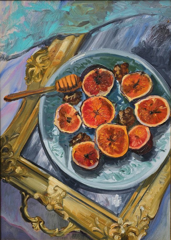 Figs on Mirror Tray