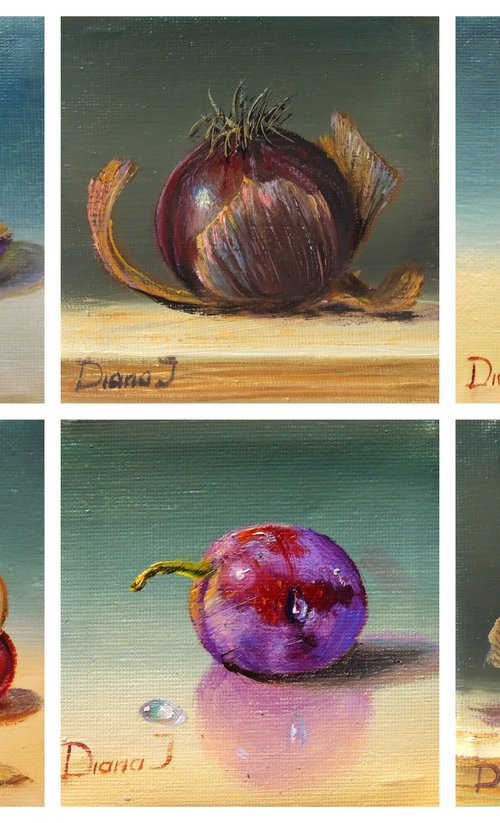 Harvest Treasury - Hexaptych by Diana Janson