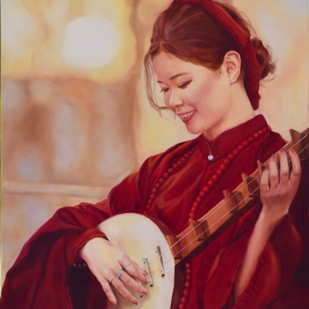 Photorealistic Oil Painting , Enchanted By Music 4 By Silvia Haban, 24 X 31, Artwork For Sale On Artfinder
