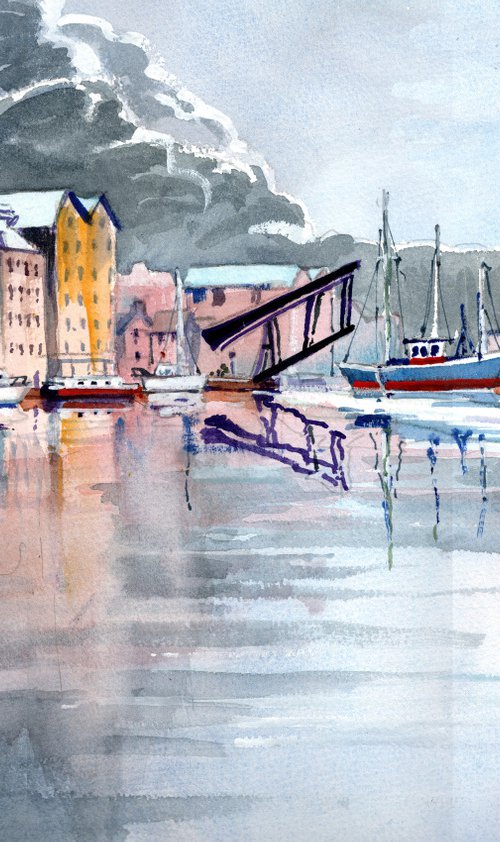 Gloucester Docks, Approaching Storm. by Peter Day