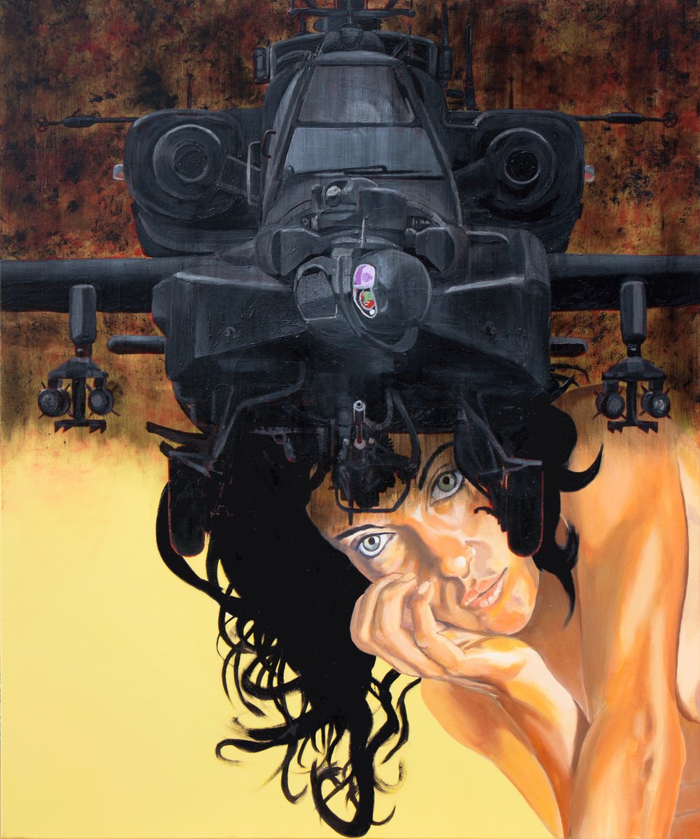 Photorealistic Oil Painting , Apache-Girl By Lewis Evans, 39 X 47, Artwork For Sale On Artfinder