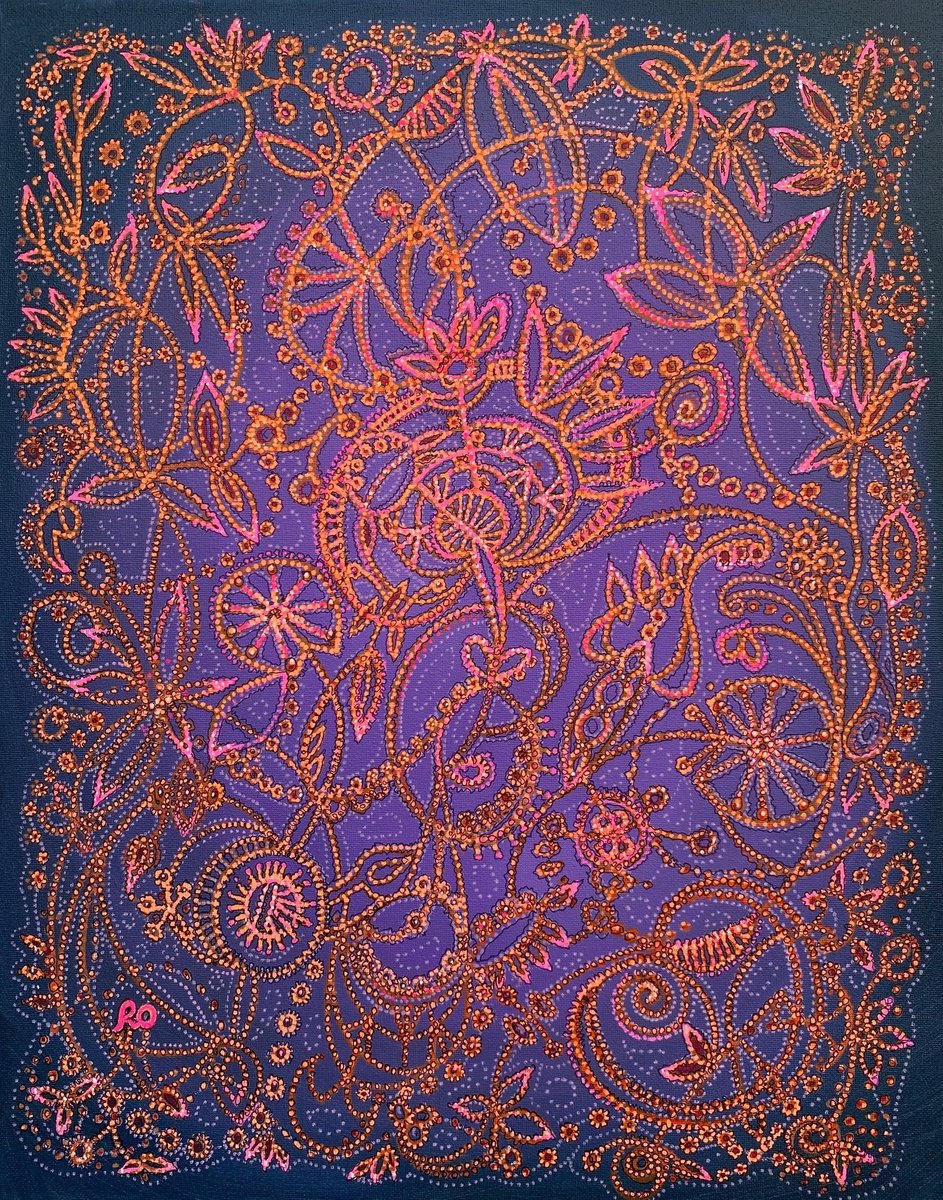  Orange Lace Patterns By Olga Rokhmanyuk | Roartus, 16 X 20, Artwork For Sale On Artfinder