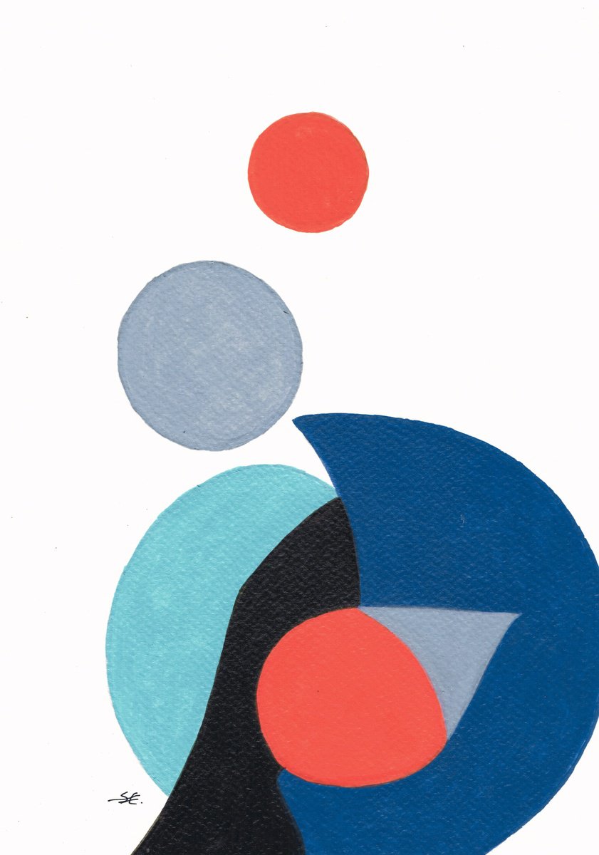 Abstract Acrylic Painting By Carla Sa Fernandes, 8 X 12, Ss6.S1, Original Artwork