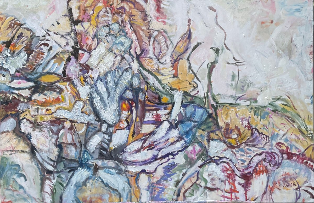 Fallen Iris Petals 2 By Maureen Finck, 36 X 24, Artwork For Sale On Artfinder