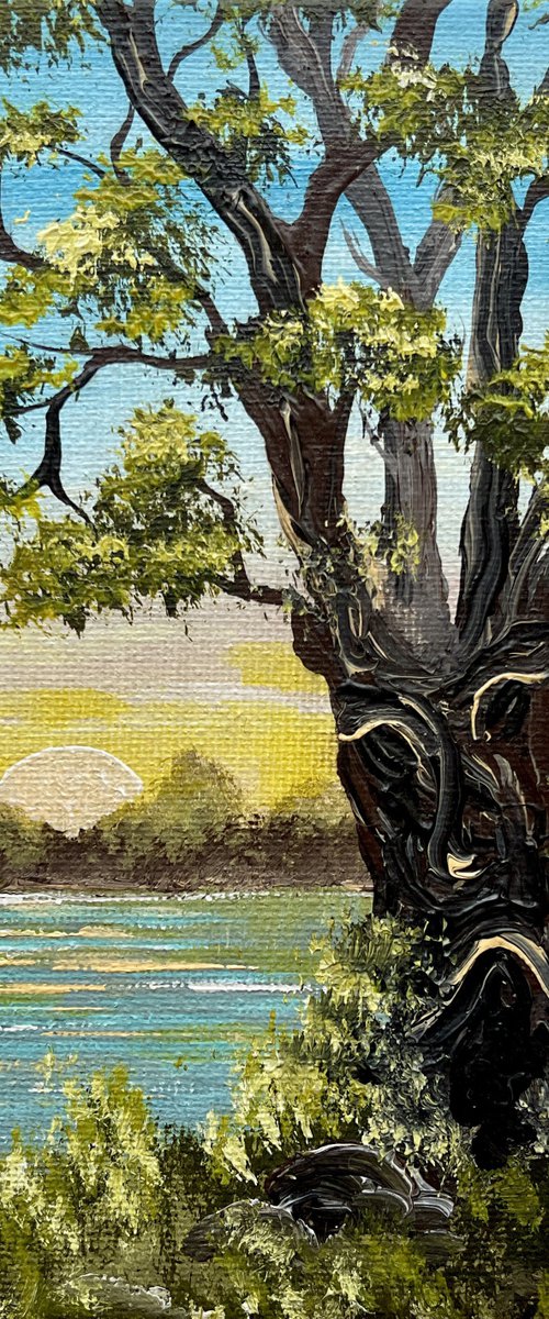 Tree Spirit on a Mini Canvas by Marja Brown
