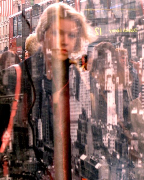 WOMAN IN CITYSCAPE  (Limited edition  1/20) 12"x 18" by Laura Fitzpatrick