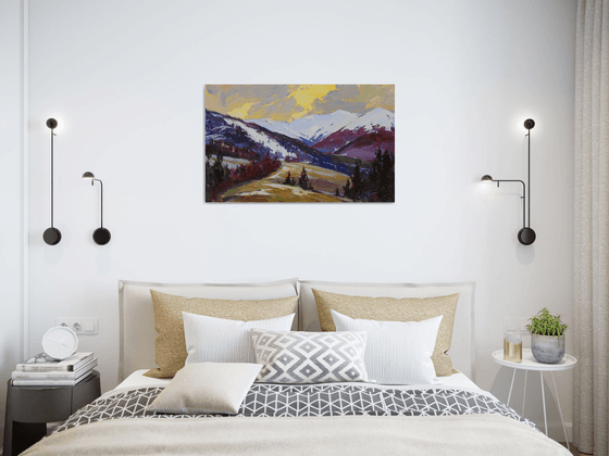 Sunset in the mountains