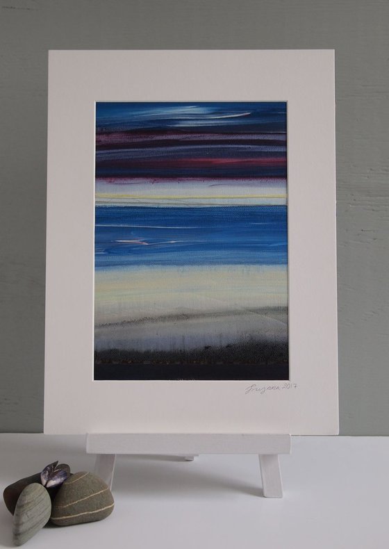 Original Abstract Seascape Painting Dusk 06