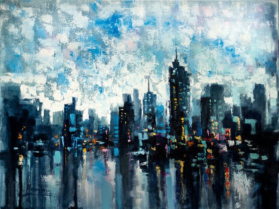 "City Reflection" abstract cityscapes