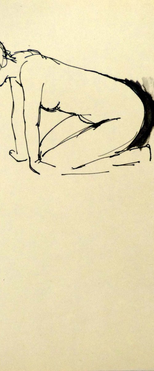 The Nude, life sketch 21x25 cm by Frederic Belaubre